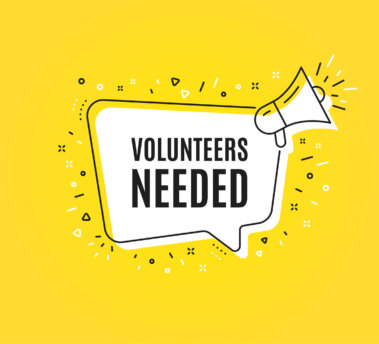 Volunteers,Needed.,Megaphone,Banner.,Volunteering,Service,Sign.,Charity,Work,Symbol.