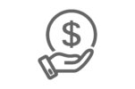 Simple,Hand,With,A,Coin,Line,Icon.,Symbol,And,Sign